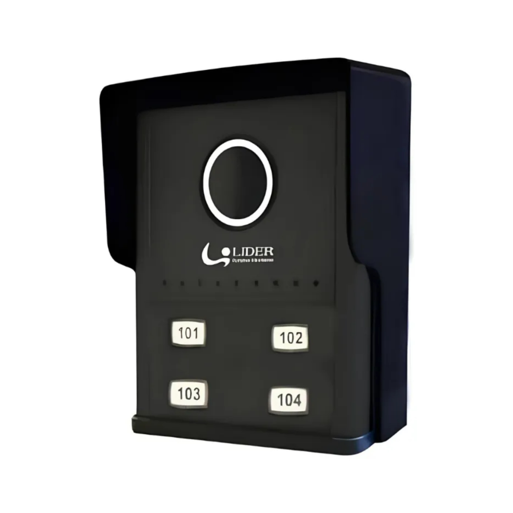 Porteiro Coletivo Eletrônico de 4 Pontos Lider Lr804 Bivolt Saída 12 Volts Cor Preto