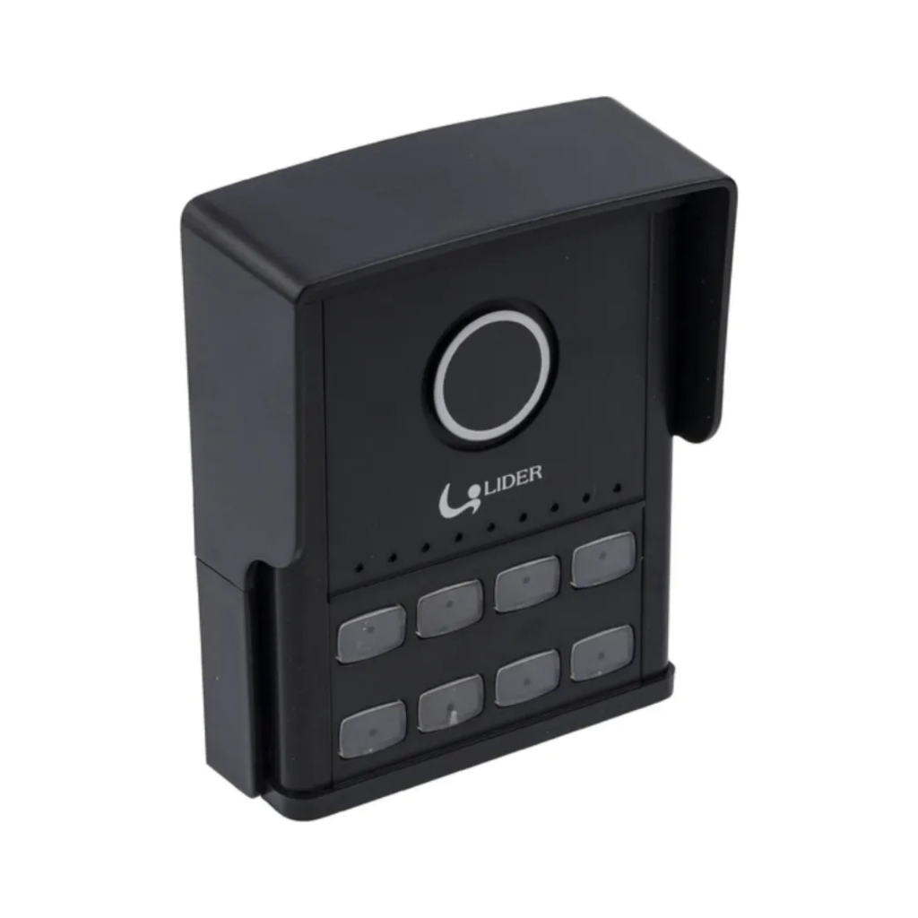 Porteiro Coletivo Eletrônico de 8 Pontos Lider Lr808 Bivolt Saída 12 Volts Cor Preto