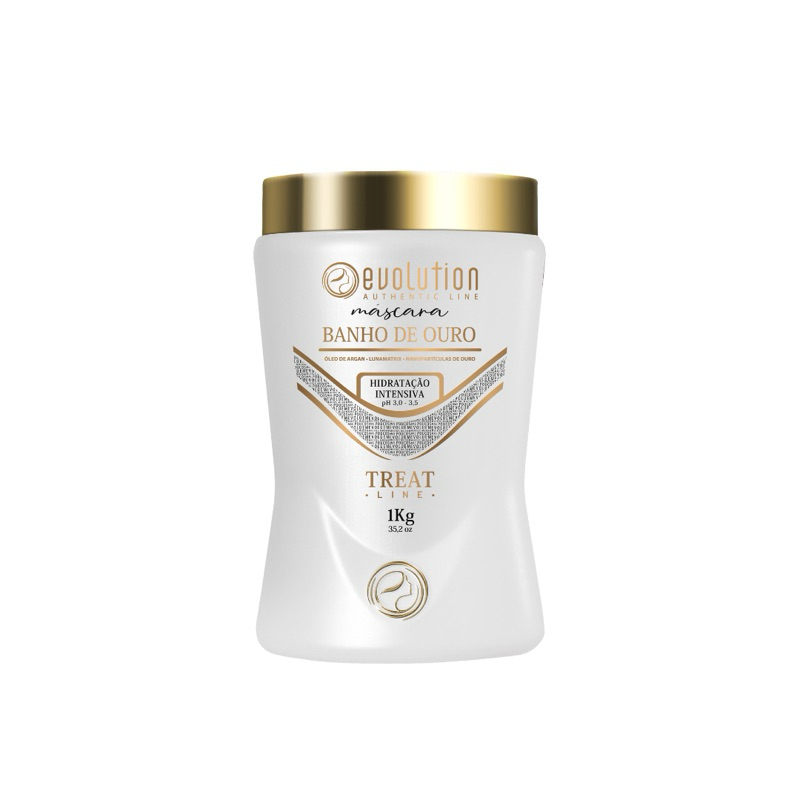 Evolution, mascara banho de ouro, tratamento profissional-oleo de argan,luna matrix
