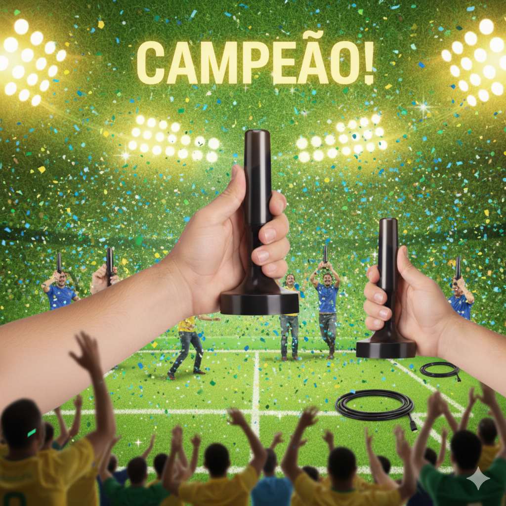 Antena Digital para TV | Imagem HD e Instalação Fácil | Alta Sensibilidade e Alcance - detalhe