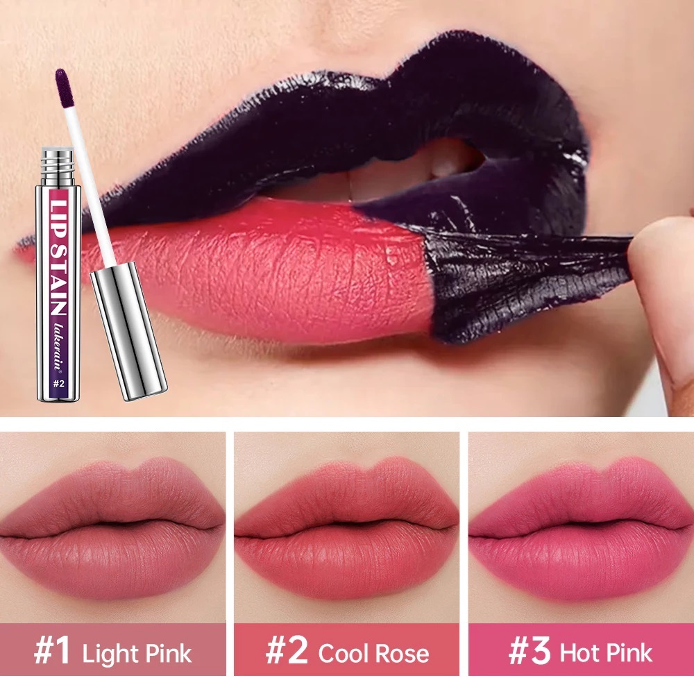 Batom Máscara Peeling Labial À Prova D'água Longa Duração Roxo - LAKERAIN