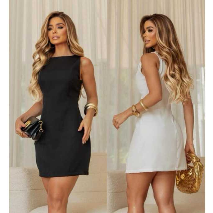 Vestido Feminino De Alfaiataria Social Elegante E Confortável Preto Alto Padrão em Oferta na Shopee