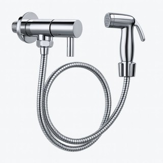 Ducha Higiênica Para Banheiro KIT COM REGISTRO ÚNICO Chuverinho Íntimo Resistente Cromada Aço Inox e Abs