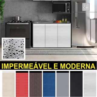 Cortina Pia cozinha impermeável Adesiva  - moderna e Pratica 1,38m x 0,80cm em Oferta na Shopee