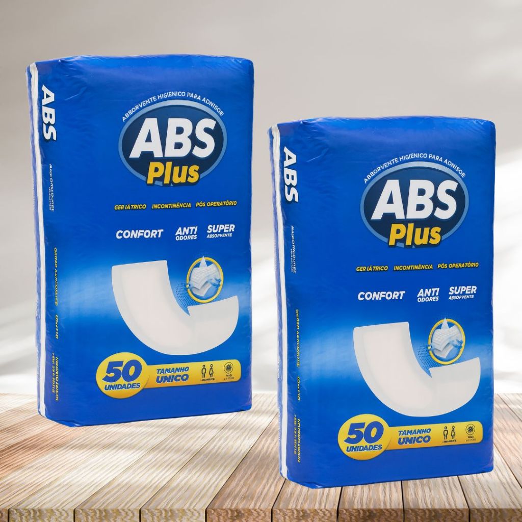 Absorvente Geriátrico Adulto Abs Plus 100 Unidades | Super Econômico e Confortável | Entrega Rápida