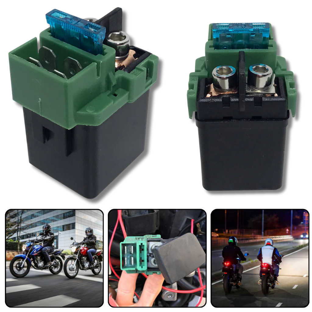 Rele De Partida Titan Bros Biz Fan Start Xre190 Moto Honda Completo