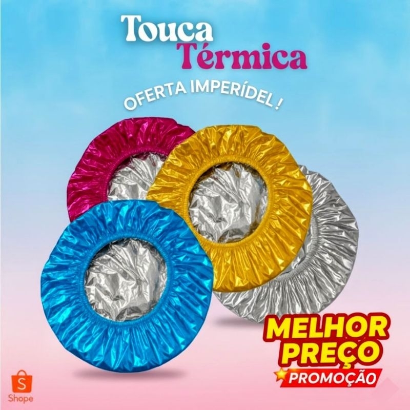 Touca Térmica Metalizada Reutilizável para Cabelo Alisamento | Hidratação | Coloração | Tintura|  FINA em Oferta na Shopee