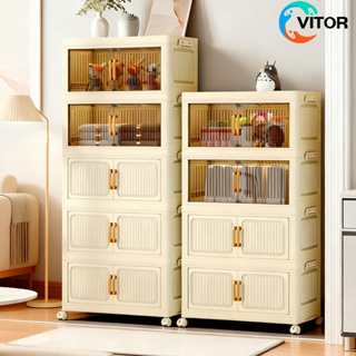 Armário multiuso Caixas De Armazenamento 3/5 Caixas Grande,Com Tampas e Porta Magnética para Casa Escritório VITOR em Oferta na Shopee