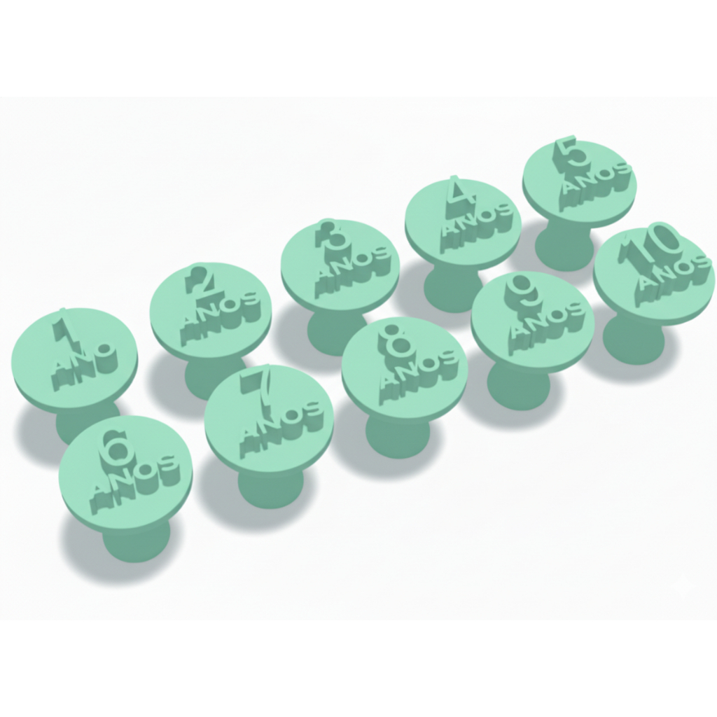 Carimbos Brigadeiros Docinhos - Kit Idade Aniversario Anos - 10 modelos em Oferta na Shopee