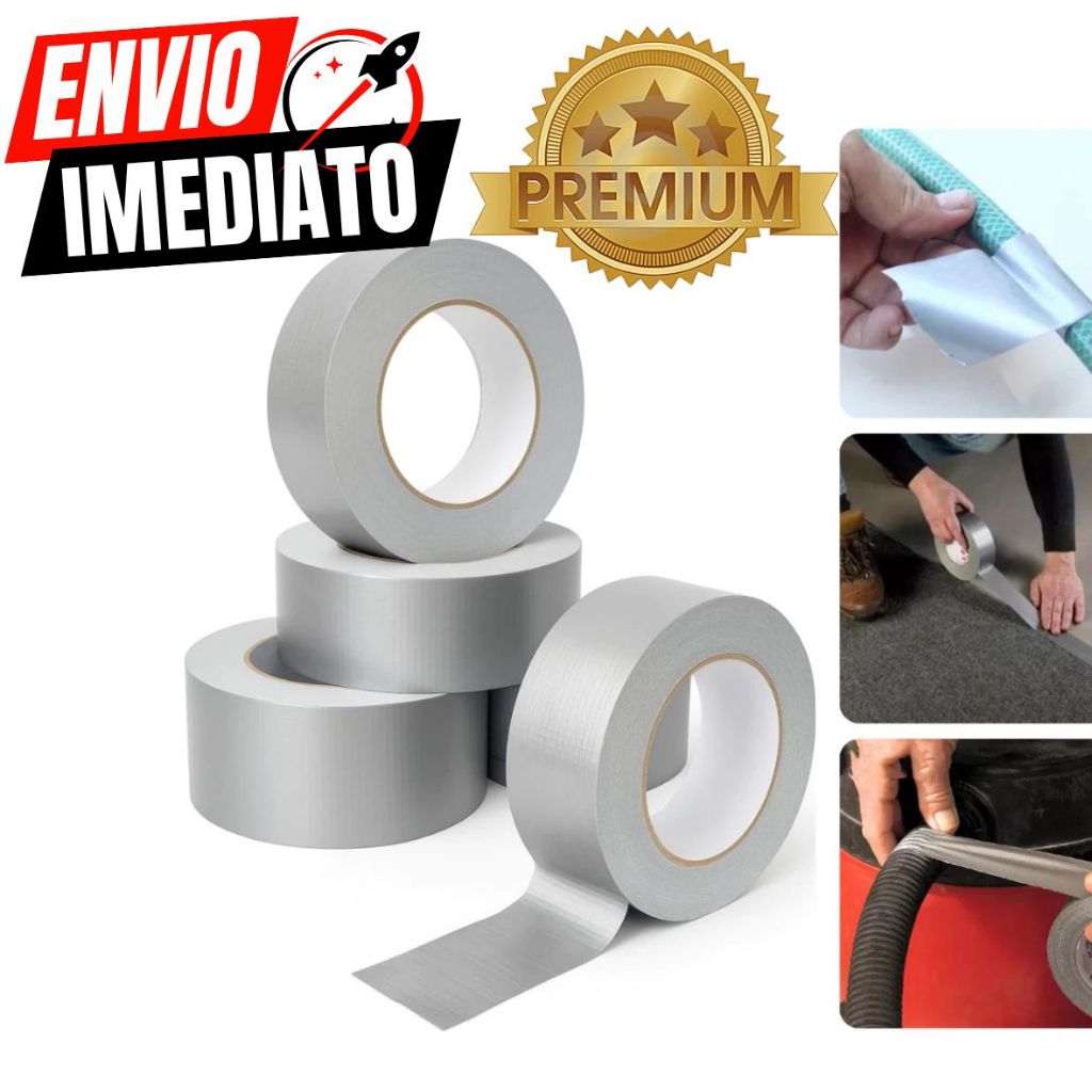 Silver Tape Fita Adesiva 48mm x 10MT Resistente Multiuso 1 Rolo Pronta Entrega Premium