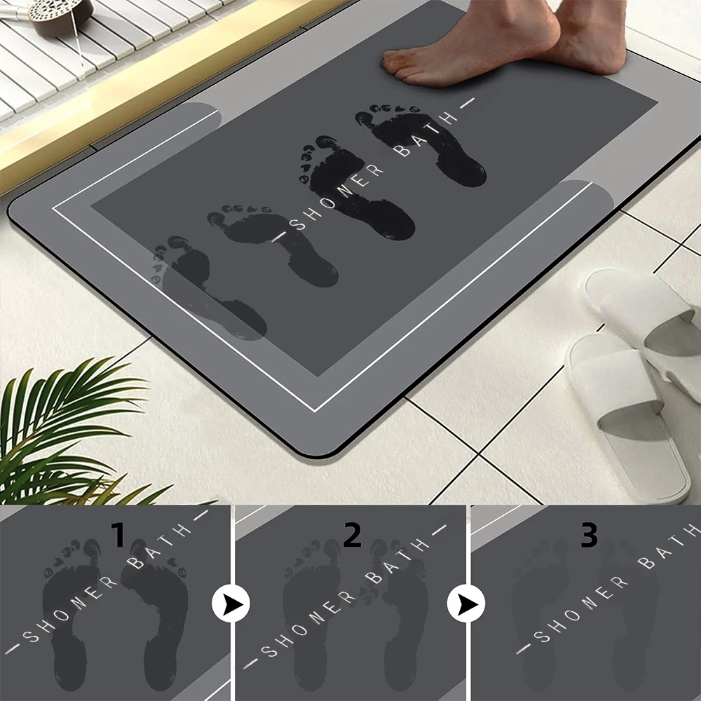 Kit Tapete para Banheiro Super Absorvente e Secagem Rápida - Ideal para Chuveiro, Cozinha e Varanda S2/S3
