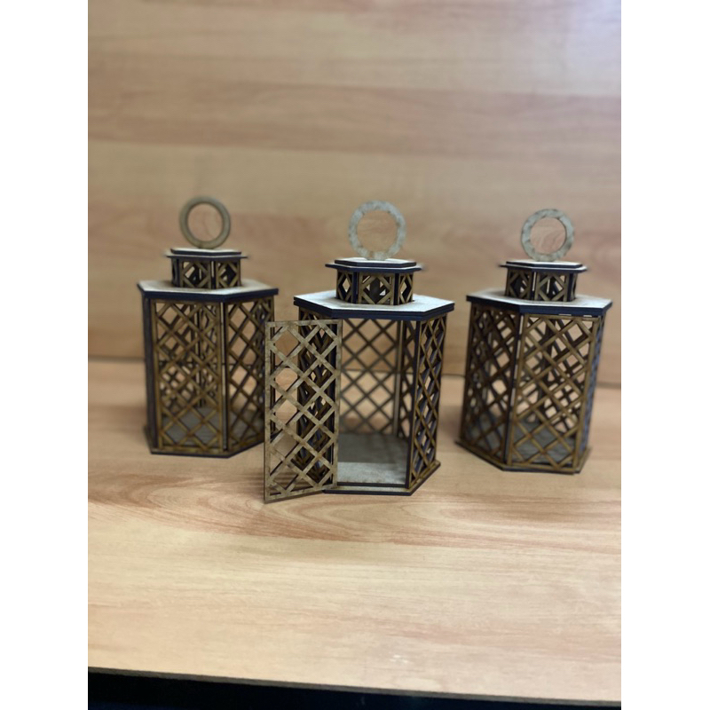 kit 3 luminárias, Lanterna marroquina, luz, luminária,luminária jardim, luminaria para vela, MDF