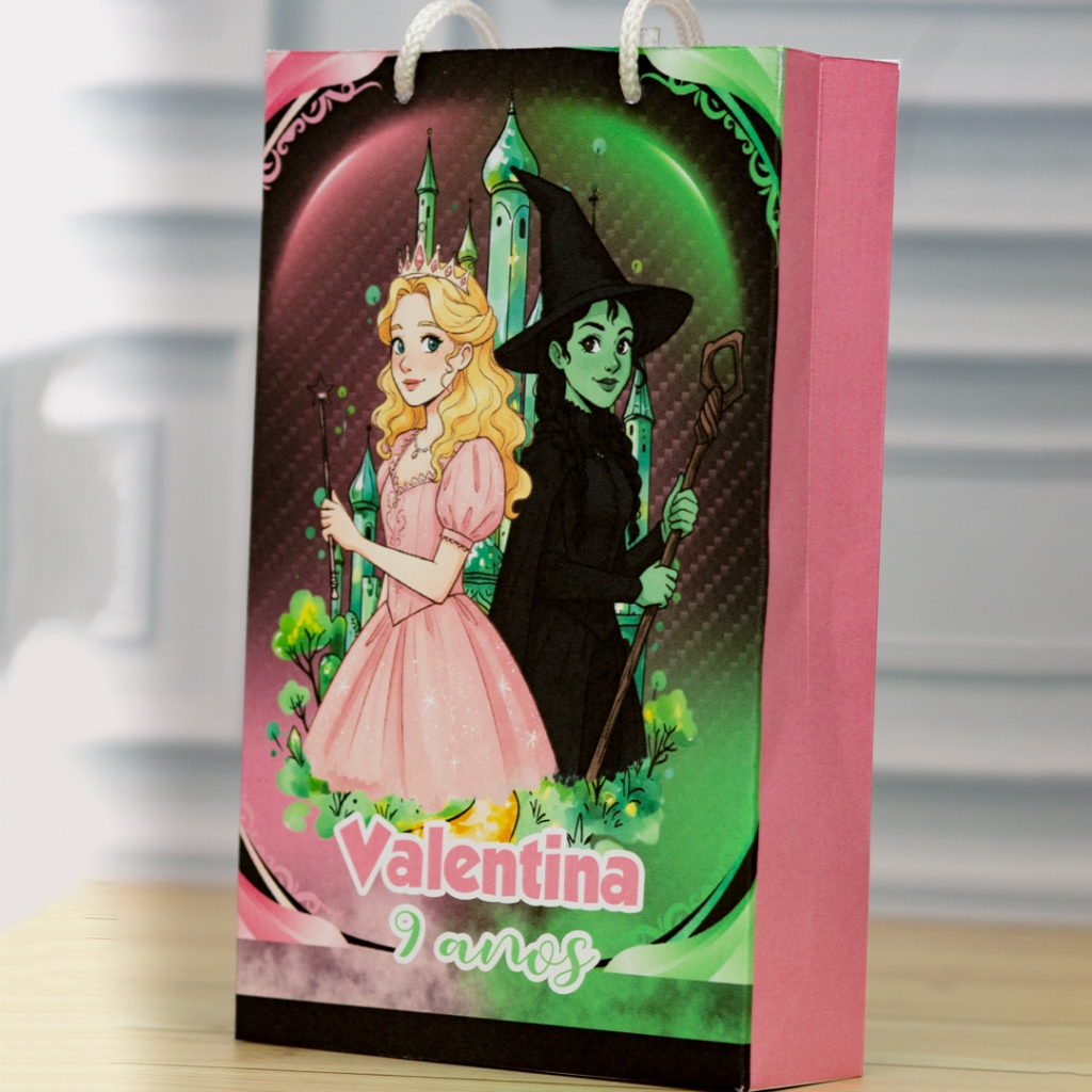Sacolinha Surpresa Personalizada  Wicked  - Lembrancinha Personalizada Festa Infantil Pegue e Monte