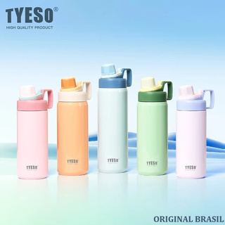 NOVO LANÇAMENTO Garrafa de Esporte Garrafa Térmica Inox TYESO 750ml/600ml/900ml para Água Fria e Quente com Vedação em Oferta na Shopee