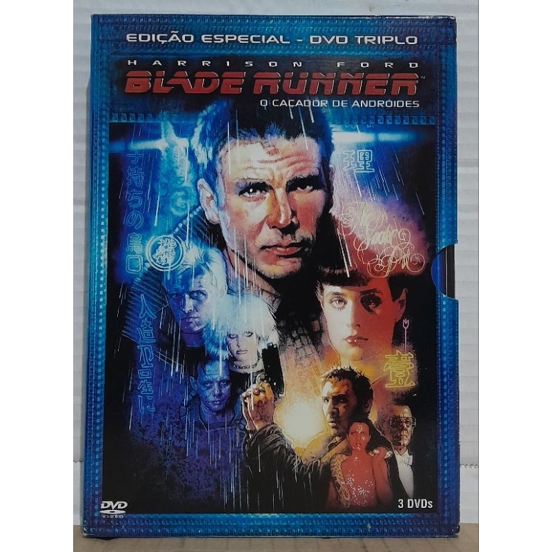 Dvd Blade Runner - O Caçador de Andróides - Harrison Ford - Edição Especial Dvd Triplo - C/ Luva - Original Usado