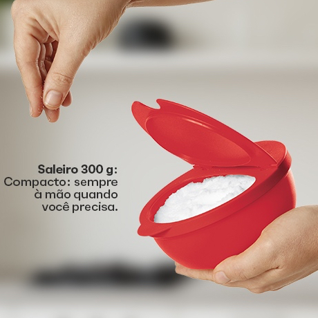 SALEIRO 300G VERMELHO CHILI - TUPPERWARE