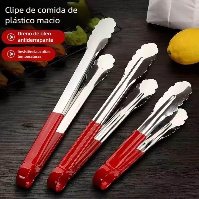 Pinça Multiuso de Cozinha – Resistente à Calor e Antiderrapante, Pinça para Bife Churrasco Pão em Oferta na Shopee