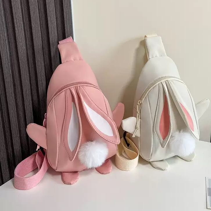 Bolsa de tórax de coelho, bolsa de tórax de crianças, bolsa de corpo cruzado ao ar livre