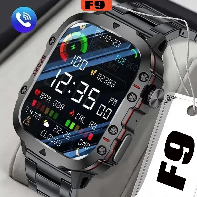 Relógio inteligente F9 2026 com Bluetooth para chamadas, relógio esportivo e frequência cardíaca — imagem 1