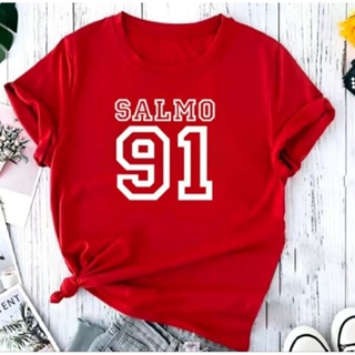 Blusa T-shirt Camiseta Salmo 91 em Oferta na Shopee