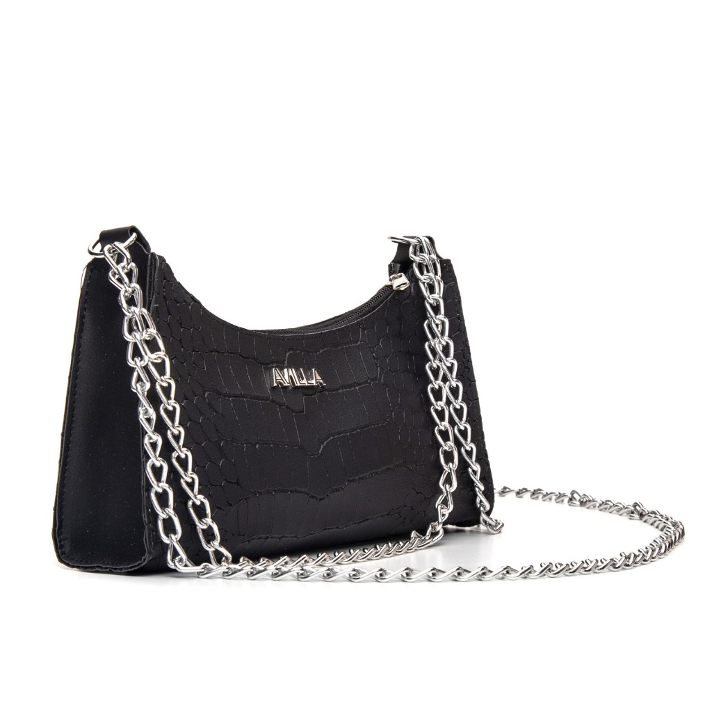 BOLSA FEMININA CROSSBODY DE CORRENTE DUPLA DE LADO E DE OMBRO TRANSVERSAL FESTA em Oferta na Shopee