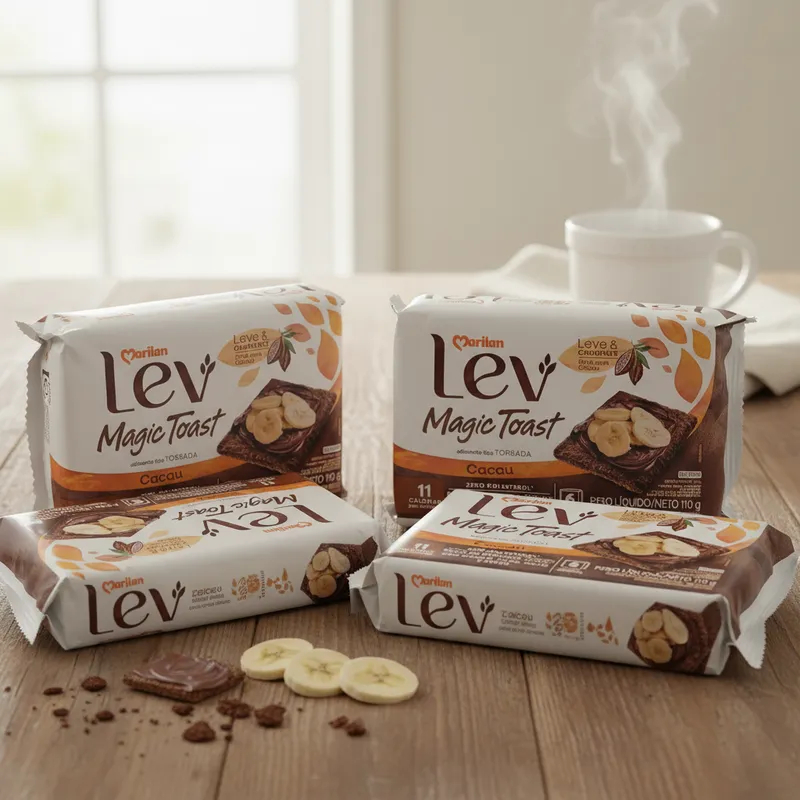 4 Torradas de Cacau Lev Marilan Fitness 110 g. Envio Imediato Promoçao