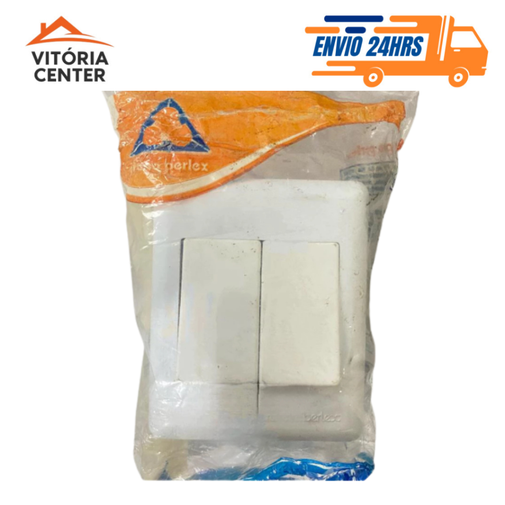Conjunto com 2 Interruptores Simples 10A 250V sobrepor 6482 Perlex