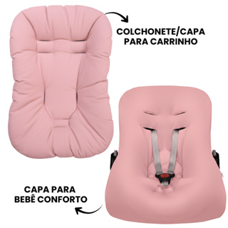 Capa Colchonete de Carrinho Capa de Bebê Conforto Cadeirinha de Descanso 100% Algodão Acolchoado em Oferta na Shopee
