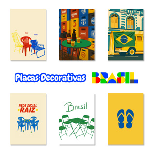 Quadro Decorativo Brasilidades Arte Brasileira Bar A4 MDF Lanchonete Boteco Sala em Oferta na Shopee