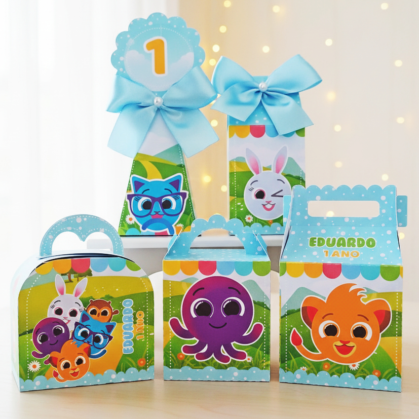 Kit Festa Bolofofos | Caixinhas Personalizadas Aniversário Lembrancinhas Mimos