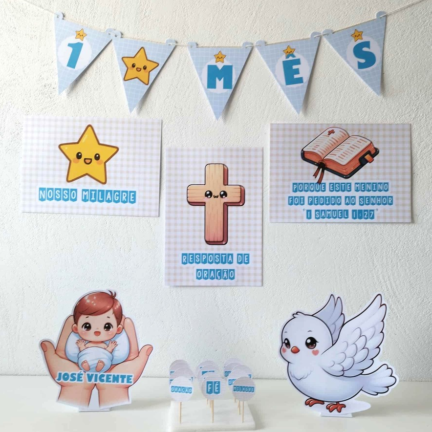 Meu Milagre kit festa só um bolinho decoração infantil mimo personalizado aniversário e mesversário