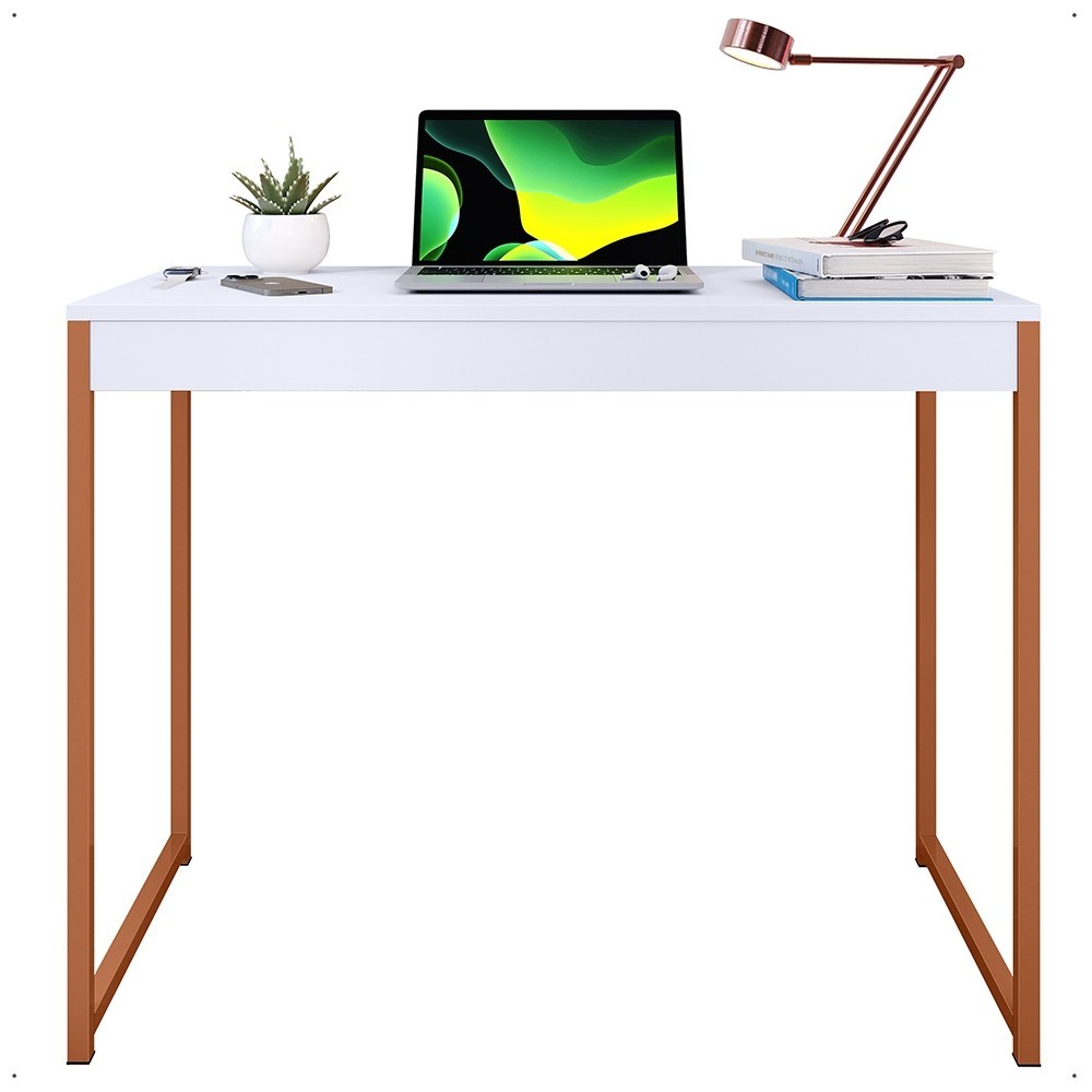 Mesa Escrivaninha Estudo Notebook Industrial em Aço