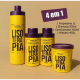 Kit 4 em 1 Lisoterapia Progressiva Shampoo Condicionador Máscara Hidratação Reconstrução Super Tratamento