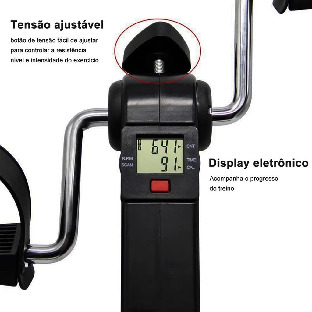 Mini Bike Ergométrica para Fisioterapia de Pernas e Braços Idosos — foto 3