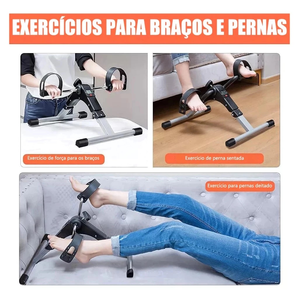 Mini Bike Ergométrica Pernas Braços Fisioterapia Idosos — foto 2
