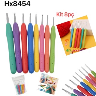 Kit Agulha Crochê Soft Cabo Emborrachado 8454 8582