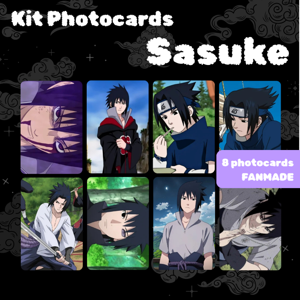 Photocards Naruto Sasuke Kakashi Sakura Itachi Hinata Anime Naruto Shippuden Mangá Fanmade