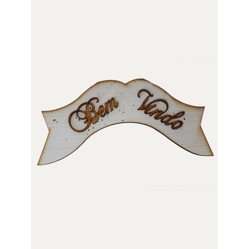 Mini Placa Decorativa “Bem-Vindo” em MDF 3mm – 21x11 em Oferta na Shopee