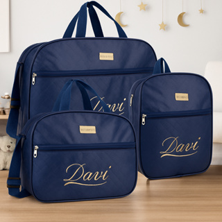 Kit Maternidade 3 Peças Personalizado com o Nome do Seu Bebê Modelo Luxo em Oferta na Shopee