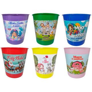 Kit Balde Lembrancinha de Aniversario Personalizado 400ml em Oferta na Shopee