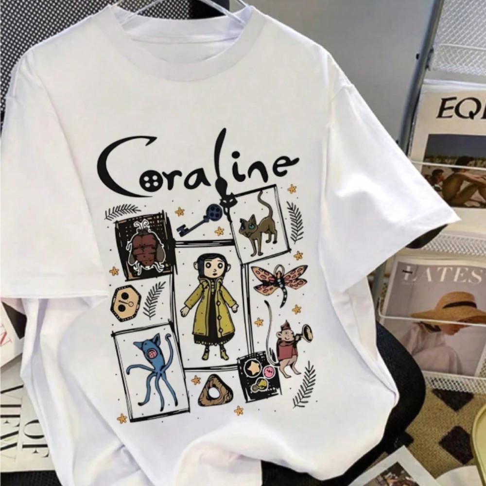 Camisa Camiseta Coraline Unissex Lançamento T-shirt 100% Algodão em Oferta na Shopee