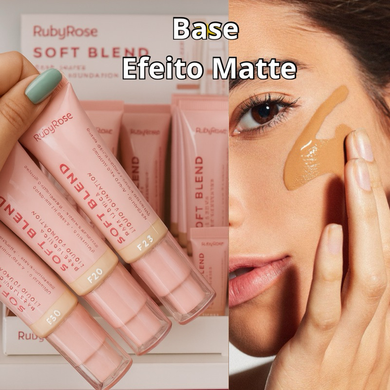 Base líquida soft blend Ruby rose | Base efeito matte barata boa