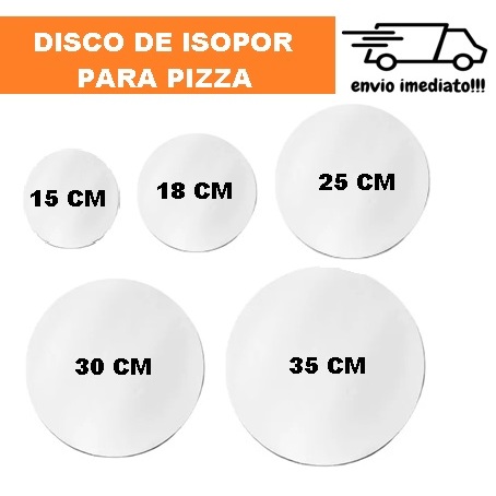Disco de Isopor Descartável para Bolo Pizza e Frios - Com 50 unidades