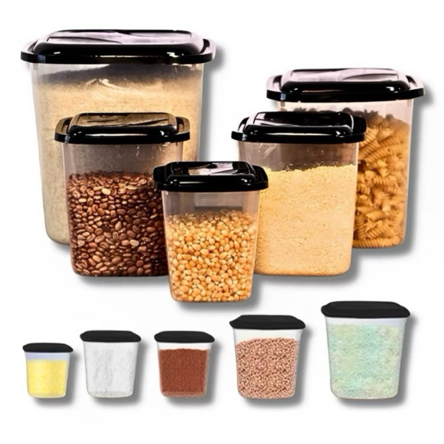 kit Conjunto de Mantimento Quadrado 5 peças
