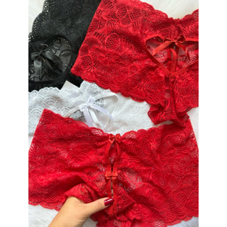 Calcinha Coracao Bumbum Sensual Rendada marido apressado abertura sexy lingerie feminina Calesson renda em Oferta na Shopee