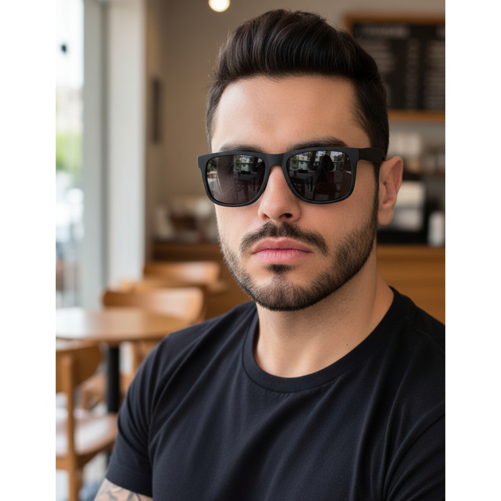 Óculos de Sol Espelhado Verde Masculino Feminino em Acetato Verão Proteção UV 400 Oferta