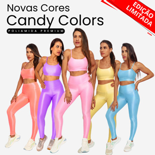 Conjunto Top - Legging Wonder Forrado Academia Feminino Cintura Alta Canelado Abertura Bojo em Oferta na Shopee