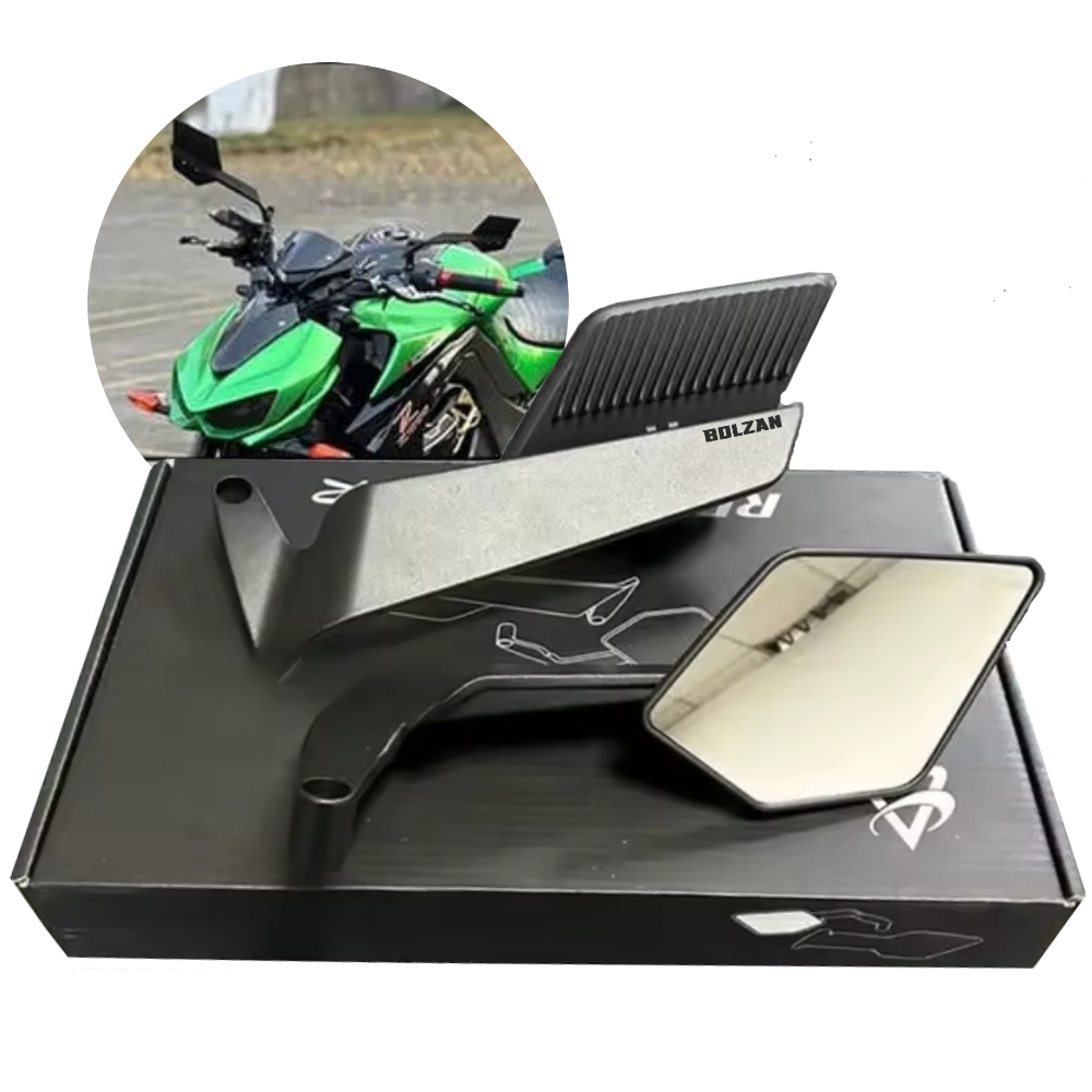 Espelho CNC Articulado Aerodinâmico Kawasaki Z900 Z800 Z650 Naked