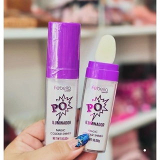 Iluminador Pó de Fada  Pó Solto com Esponja Aplicadora – Brilho Intenso, Efeito Glow Profissional e Alta Fixação Febella em Oferta na Shopee