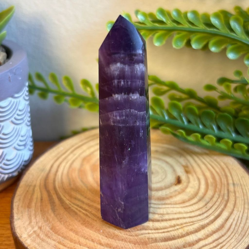 Ponta Geradora de Ametista - Pedra Natural - 6,0 cm